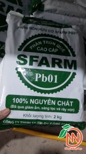 Phân Trùn Quế Cao Cấp SFarm Gói 2kg - Giàu Hàm Lượng Hữu Cơ - Tốt Cho Đất - Lợi Cho Cây