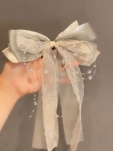 Elegant Butterfly Knot Hair Clip Ultra Fairy Tale Tassel Hairpin High End Feeling Rhinestone Back of Head Hair Clip