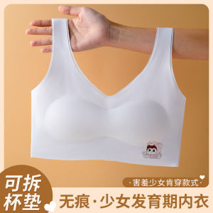 Girls Padded Ice Silk Bra Baju Dalam Budak Sekolah Perempuan