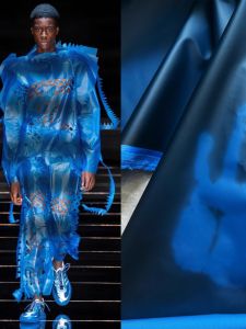 Thiết Kế Ngoài Trời Chất Liệu Đổi Màu Theo Nhiệt Độ Mũi Khoan Siêu Mỏng Thiết Kế Màu Đen Chuyển Sang Xanh Lá Cây Vải Áo Khoác