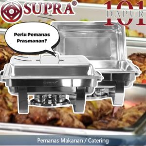Supra Pemanas Makanan / Banquet Dish / Prasmanan 2 Nampan / 55x35 cm (2x4 Liter)