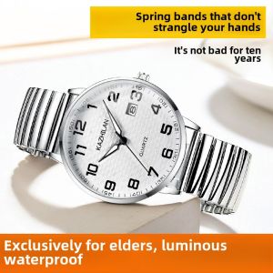 Waterproof Quartz Mechanical Watch for Men And Women Large Digital Couple Style Anti Shock round Face Stainless Steel Band