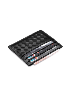 Genuine Leather Texture Womens Wallet Ultra-Thin Simple Top Layer Leather Card Clip One-Piece Card Cover High-End Business Card Holder