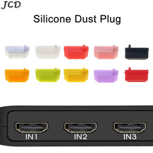 JCD 10pcs Silicone Anti Dust Plug Stopper Universal Dustproof USB Port HDMI Interface Cover Black for Laptop PC Computer