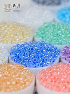 Cream Dye Series Glass Beads 2mm