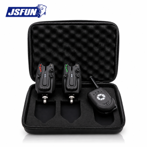 JSFUN 1+2 Carp Fishing Bite Alarm Set with Receiver Portable Tackle for Carp Coarse Fishing