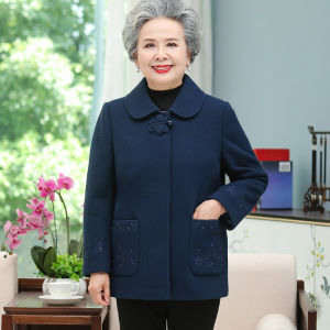 AIDUOEN | Senior Womens Tang Style Wool Coat