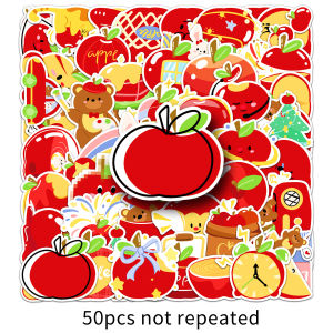 Original  Cartoon Stickers Cute Fruit Doodles Decorative Stationery Waterproof Fridge Mobile Phone Decals Pack of 100