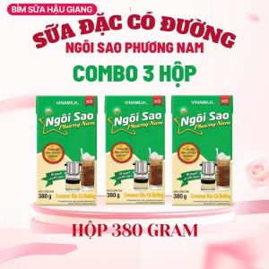 COMBO 3 HỘP SỮA ĐẶC CÓ ĐƯỜNG NGÔI SAO PHƯƠNG NAM 380 GRAM HÀNG CHÍNH HÃNG VINAMILK
