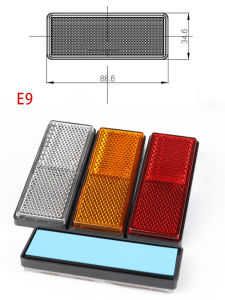 Factory Direct Sales Universal Reflector E4 Certified Trailer Truck Fire Truck Reflector Motor Home Accessories