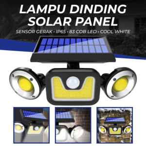 Lampu LED Tenaga Surya Sensor Gerak Tahan Air IP65 83 COB LED Cool White