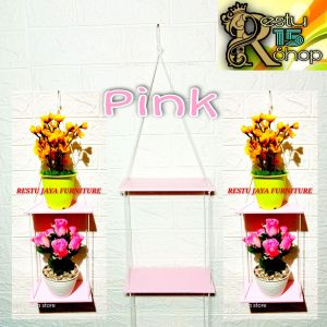 Rak Dinding Minimalis Serbaguna 2 Susun / Furniture Rak Gantung Minimalis