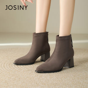 Josiny | Pointed Toe Trendy Short Ankle Boots