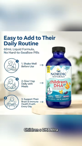 Nordic Naturals Kids DHA Liquid | Berry Flavor | No Fishy Aftertaste | Brain Support | 60ml