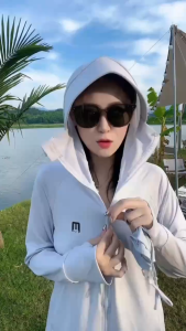 เสื้อกันแดดแขนยาว เสื้อกันแดด UPF50+ เสื้อผ้ากันแดด aibitoo แบบมีฮู้ด  ระบายอากาศดี  ผ้านุ่มนิ่ม  ป้องกันแสง ใส่สบาย สำหรับผู้หญิง กันยูวี