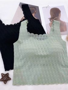Gufei Bubble Lace Square Collar Camisole Womens New Arrival Sleeveless Bottoming Shirt with Chest Pad Beautiful Back Wrapped Chest Fashion Tape