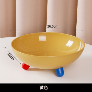 High-legged Plastic Cat Bowl Large Diameter Pet Bowl Dog Bowl Dish Anti-tipped Neck Protector Young Pet Cat Food Bowl Cat Feeding Utensils