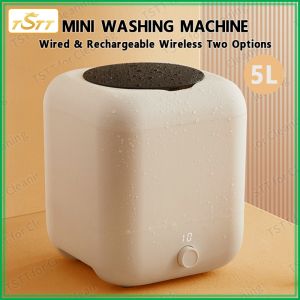 【Original】Portable Mini Washing Machine for Shoes Underwear Baby Clothes Laundry Washer Blue Light Sterilization 5L Capacity Wired / Rechargeable Wireless Small Washing Machine