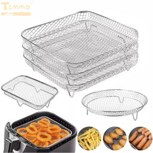 Air Fryer Rack Stackable Grilling Rack Stainless Steel Airfryer Oven Grill Steamer Cooker Kitchen Gadgets