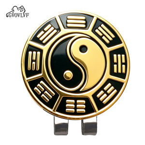 Kẹp Đánh Dấu Bóng Golf Bằng Kim Loại Hình Thái Cực Quyền Nam Châm Màu Xanh Lá Cây Dùng Cho Mũ Golf