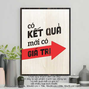 Tranh gỗ 3D cắt lớp – Có kết quả mới có giá trịlà lời nhắc mạnh mẽ dành cho những người làm việc với tư duy thực tế và hiệu suất. Trong bất kỳ lĩnh vực nào – từ kinh doanh học tập đến phát triển cá nhân