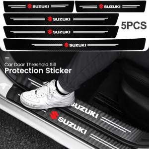 Suzuki Jimny Swift Vitara Samurai SX4 Ignis Splash Baleno Miếng Dán Cửa Ô Tô Chống Trầy Xước Bảo Vệ Sợi Carbon Phụ Kiện Nội Thất