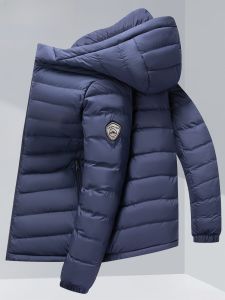 Snowy Flight 2025 Autumn Winter New Lightweight Hooded Mens down Jacket Portable Warmth Cold Resistance Outerwear Casual Style