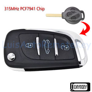 Upgraded Flip Remote Car Key Fob 315MHz / 433MHz PCF7941 Chip for Benz Smart Fortwo 451 2007 2008 2009 2010 2011 2012 2013 2014