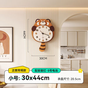 Modern Minimalist Creative Polka Dot Cat Wall Clock Home Living Room Decor Silent Quartz Movement Wooden Material Single Piece