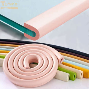 ความปลอดภัยของเด็ก Pelindung Sudut Meja รูปตัวยู2ม. ขอบเฟอร์นิเจอร์แถบกันการชนกันนุ่มแผ่นกันกระแทกที่ป้องกันมุม