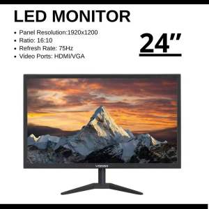 YAMIGO 24" 27” LED Monitor Wide Slim HD 20Inch Desktop Monitor for CCTV HDMI 1600*900 Resolution