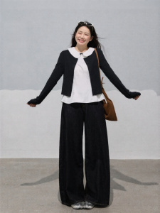 JULULOOK | Bộ Áo Sơ Mi và Cardigan Dành cho Người Béo