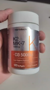 [BEST VALUE FOR MONEY] VITAMIN K2 + VITAMIN D3 x 180 SOFTGELS (MK-7)