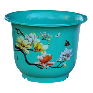 Thickened Ceramic Simulation Flower Pot Extra Large Size for Planting Trees And Epipremnum White Peony round Potted Plant Living Room