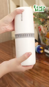 Hộp đựng bàn chải du lịch ECOCO cao cấp thế hệ mới tích hợp cốc súc miệng để kem đánh răng khăn mặt nhỏ gọn tiện lợi