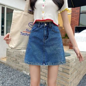 JIFANPAUL | Chân Váy Jean Mini A-line Ôm Cao