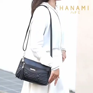 HANAMI Tas Selempang Fashion Wanita Hitam TA1180B5 Style Korea Bag Azusa Branded