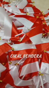 BENDERA TEMPEL KACA BENDERA MOBIL MOTOR BENDERA CEPLOK MERAH PUITH ISI 100 PCS BENDERA MINI MERAH PUTIH TEMPEL