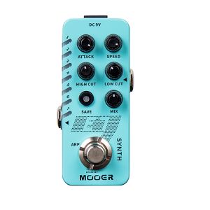 Mooer | MOOER E7 Synth Polyphonic Guitar Effect Pedal 7 Synthesizer Tones Individual Arpeggiator for Each Tone 7 Slot Presets Guitar