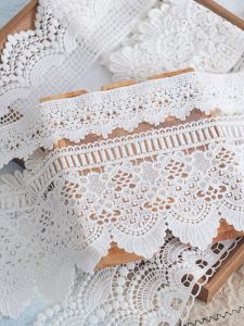 Chất Liệu Thêu Ren Dày Cho Đồ Thủ Công Dệt May DIY Chất Liệu Ren Hoa Mềm Mại Chất Liệu Ren Hoa Sóng Cotton Nguyên Chất