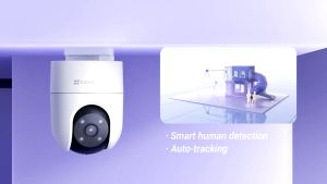 เเพ็คสุดคุ้ม [New] Ezviz รุ่น H8c Pro 5MP Smart Wi-Fi Pan & Til Camera : กล้องวงจรปิดภายนอก (EZV-CS-H8C-5MP) (x2)