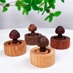 Wooden Perfume Diffuser Ornament Home Decor Aromatic Mushroom Shaped Scenic Spot Car Air Freshener Original Design DIY