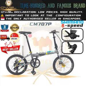 [SINGAPORE OFFICIAL SHOP ]CAMEL Foldable Bicycle with Disc Brake 7Speeds Shimano/ Authentic Camel bike/ 20inch Foldable bike/ Adults Foldable/folding bikes