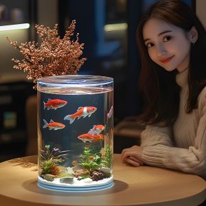 SHANSHENGWEI | Bể Cá Acrylic Tròn Siêu Trong