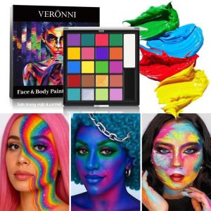 Bộ Sơn Dầu 22 Màu Với Bộ Dụng Cụ Vẽ Mặt Chuyên Nghiệp Không Độc Hại Cọ Trang Điểm Nghệ Thuật Cơ Thể Cho Sân Khấu Halloween