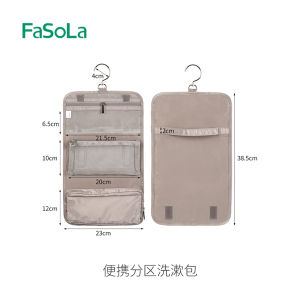 FaSoLa Portable Folding Cosmetic Bag Large Capacity Travel Toiletry Bag for Women Convenient Makeup Storage Organizer