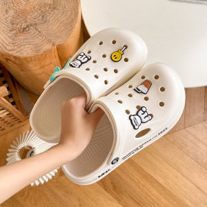 Casual Style Nurses Sandals for Women Anti-Slip Thick Sole Ins Popular Lazy Slippers Trendy Plastic Footwear