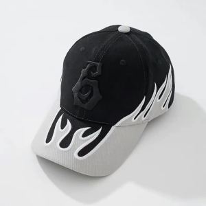 Tide Brand Frog Drift New Duck Tongue Cap Fashion Kanye West Ye Tangda Streetwear Flame Embroidery Racing Baseball Cap Wholesale