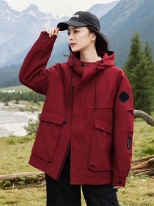 Casual Loose Hooded Jacket Red