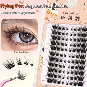 VelvetLash【Local Stock】Flying Fox DIY Cluster Lashes Segmented Natural Fox Eyes Effect Lashes Makeup Cosmetics New